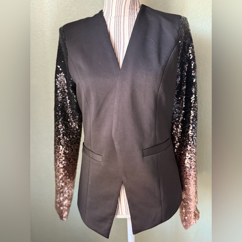 Sequin Sleeve Blazer